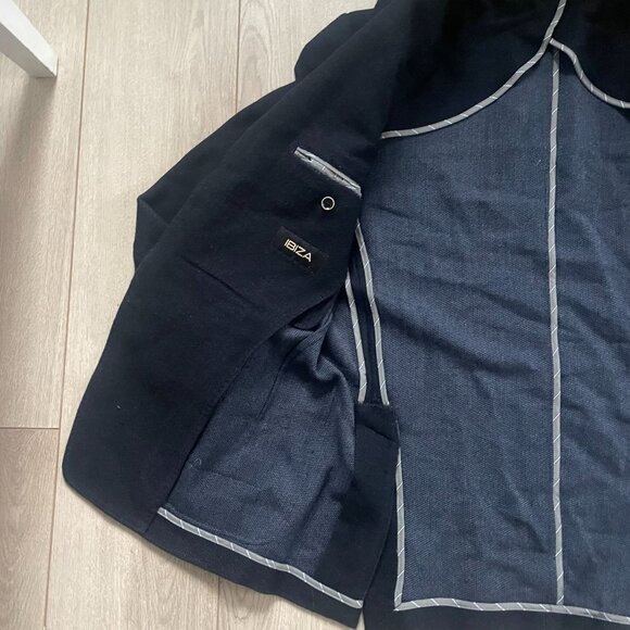 Ibiza Men's Wool Single Breasted Blazer Jacket Long Sleeve Black SZ 42R - Picture 9 of 12